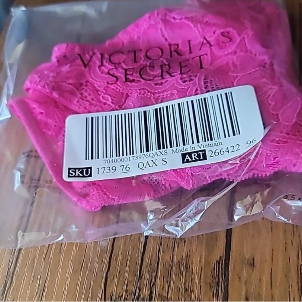 Victoria's secret shine strap bombshell Brazilian crotchless panty RARE
